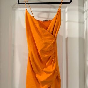 Zara Vibrant Orange Mini Dress